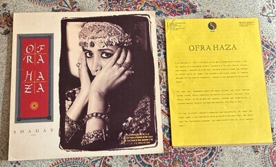 Ofra Haza Shaday LP + Promo Press kit 1988 Sire Gold Stamp VG Vinyl