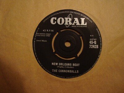 THE CANNONBALLS, NEW ORLEANS BEAT, CORAL RECORDS 1960 EX