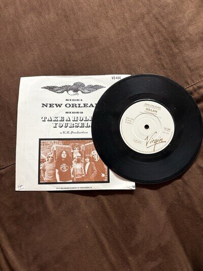 MINT Gillan, New Orleans/Take A Hold Of Yourself 7" Vinyl - Virgin VS406, 1981