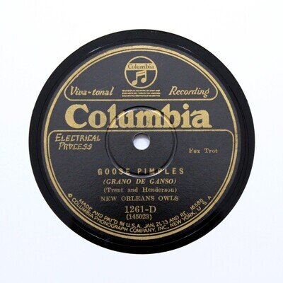 NEW ORLEANS OWLS (New Orleans 1927) "Goose Pimples" COLUMBIA 1261-D [78 RPM]