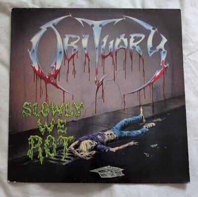 Slowly We Rot by Obituary (Record, 1989) Roadrunner Records