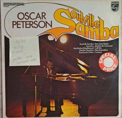Oscar Peterson Soulville Samba Vinyl Record VG/VG 6336270 1967