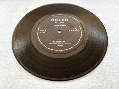 OVERKILL ELEMENTAL 1980 UK ELLIE JAY VINYL 7" HEAR IT KILLER NWOBHM METAL ROCK