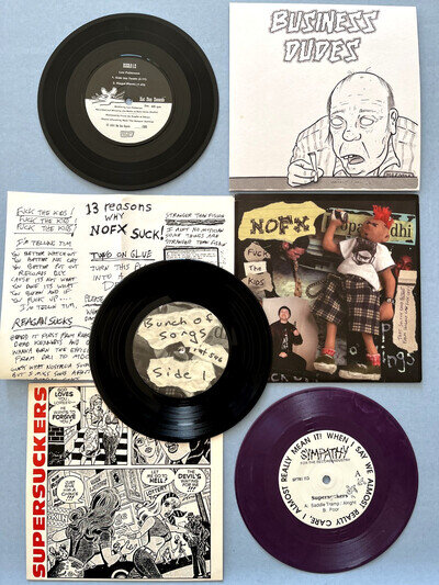 COLLECTION OF VINYL 7" HARDCORE PUNK ALTERNATIVE ROCK NOFX