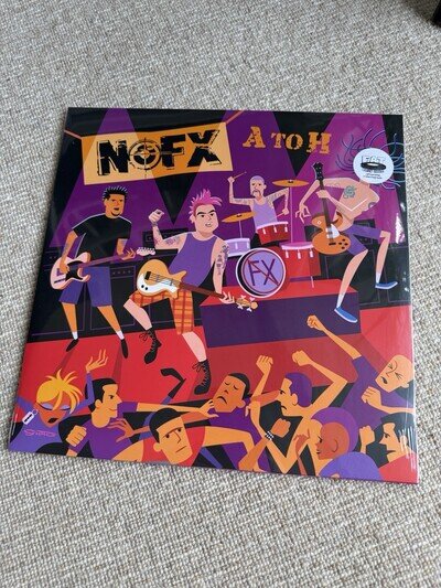 NOFX A To H Vinyl Half purple Half Red, Yellow & Orange Splatter SEALED