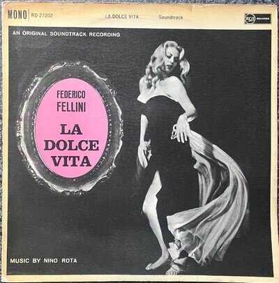 Nino Rota La Dolce Vita Soundtrack 1961 Uk Rca Vinyl Lp RD. 27202
