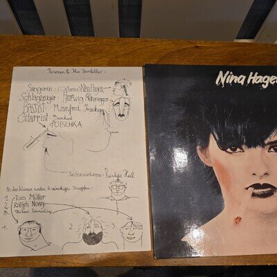 Nina Hagen Band LP Album Vinyl CBS 83136 With RARE LYRICS INSERT