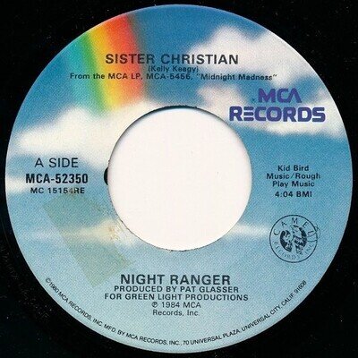 Night Ranger - Sister Christian (7", Single, Glo) (Near Mint (NM or M-)) - 27914
