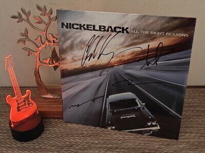 NICKELBACK All The Right Reasons COVER SIGNED Vinyl LP AUTOGRAPHED