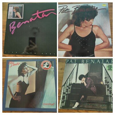 4 X Pat Benatar Albums Vinyl Records In The Heat Of the Night Previous Time Rock