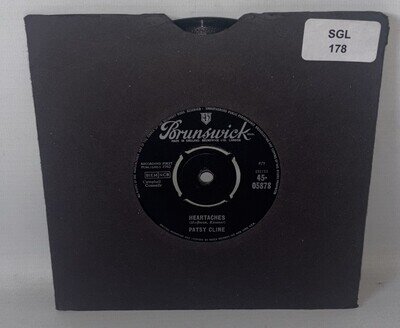 Patsy Cline – Heartaches - 1962 Vinyl 7" Single - Brunswick 45-05878