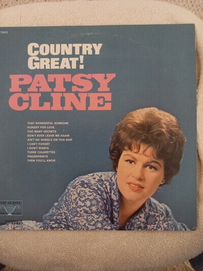Patsy Cline. Country Great ! 12 inch vinyl LP