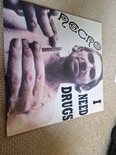 Necro I Need Drugs LP Oriiginal Pressing Psychological Records Vinyl