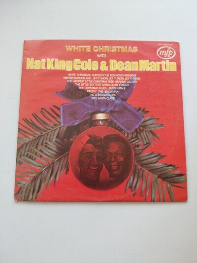 Nat King Cole and Dean Martin White Christmas Vinyl Record 12" Inch Music Album