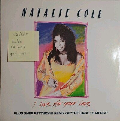 Natalie Cole I Live For Your Love Vinyl Record VG/VG+ 12MT57 1987