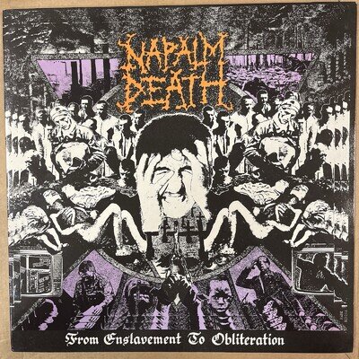Napalm Death - From Enslavement to Obliteration - OG UK Earache GF LP - Rare!