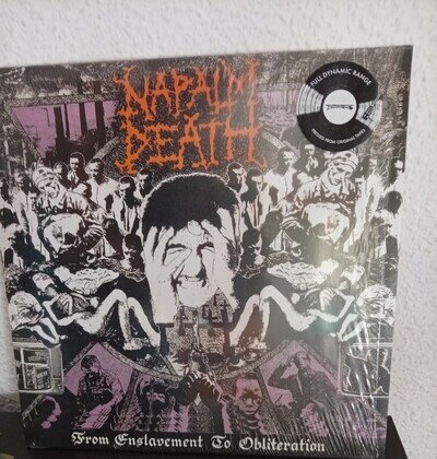 Napalm Death ‎– From Enslavement To Obliteration. Red vinyl
