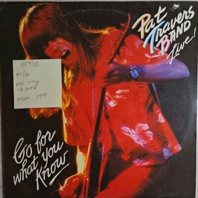 Pat Travers Band Live! Go For What You Know Red Vinyl Record VG+/VG POLS1012