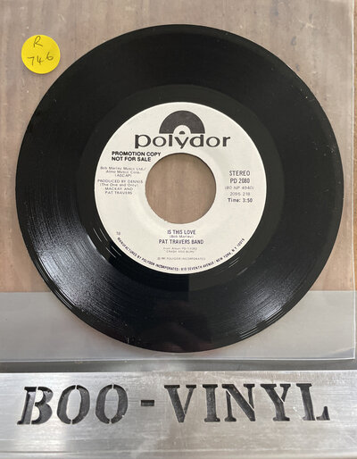 Pat Travers Band - Is This Love (Marley) RARE USA PROMO 7" Vinyl Single