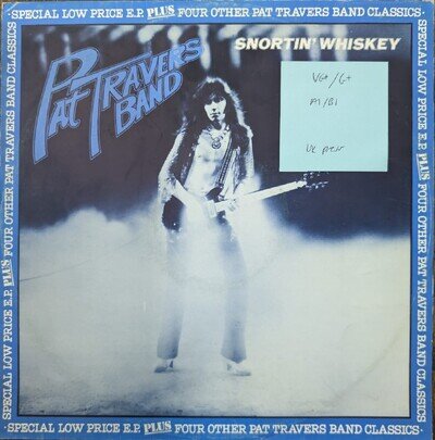 Pat Travers Band Snortin' Whiskey Vinyl Record VG+/G+ POSPX 164 1980 1st Press