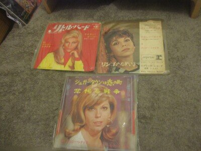 NANCY SINATRA 3X JAPANESE 7'' SINGLES, SUGAR TOWN, THIS LITTLE BIRD, THINK OF ME