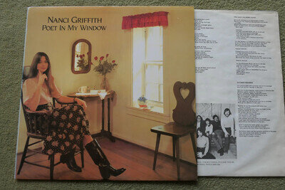 NANCI GRIFFITH – POET IN MY WINDOW LP – Nr MINT 1985 FOLK COUNTRY ROCK