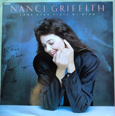 Nanci Griffith - Lone Star State Of Mind Signed On Front Cover By Nanci Griff...