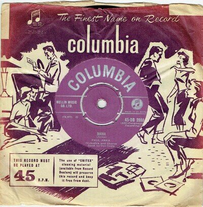 Paul Anka - Diana/Don't Gamble With Love DB3980 VG+ Hear It!