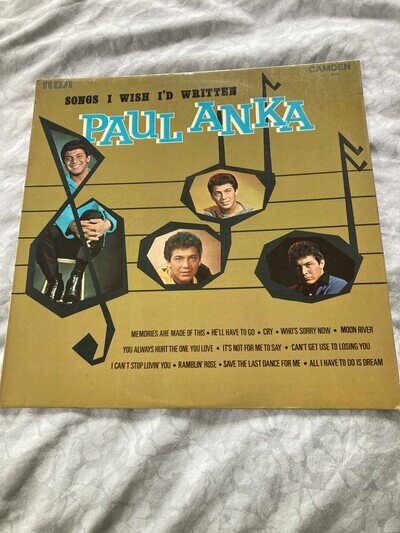 Paul Anka – Songs I Wish I’d Written – Vinyl LP 1970 – Near Mint condition