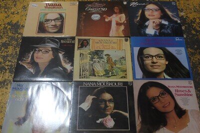 9 X Job Lot Bundle of NANA MOUSKOURI Music 12" Vinyl Records - D29