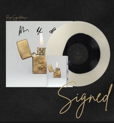 Mumford & Sons SIGNED Prizefighter Clear LP Vinyl Clover Art Card Tape Pre Sale