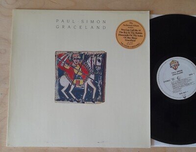 Paul Simon Graceland LP Warner Bros WX52 - Embossed Slve Stereo UK 1986 NICE EX