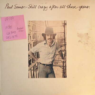 Paul Simon Still Crazy After All These Years Vinyl Record VG/VG CBS 86001 1975