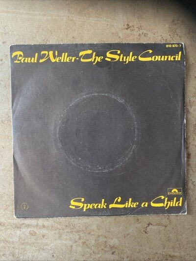 Unique Sleeve Paul Weller - The Style Council Speak Like A Child French Single