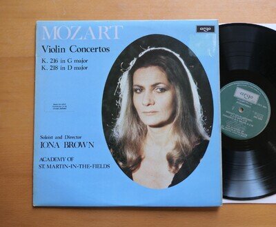 ZRG 880 Mozart Violin Concertos K216 K218 Iona Brown Argo Vinyl EX