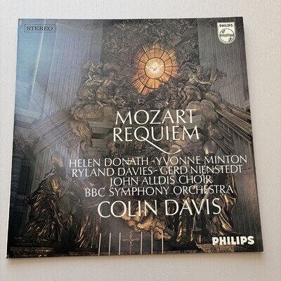 PHILIPS Mozart COLIN DAVIS Requiem Mass DONATH MINTON John Alldis 802 862 LY NM