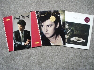 Paul Young 3 x LP Job Lot No Parlez + Secret Of Association + Between Two Fires