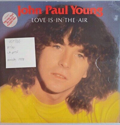 John Paul Young Love Is In The Air Vinyl Record VG+/VG ARL5011 1978