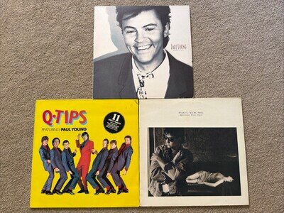 Paul Young 3 record/LP/vinyl bundle