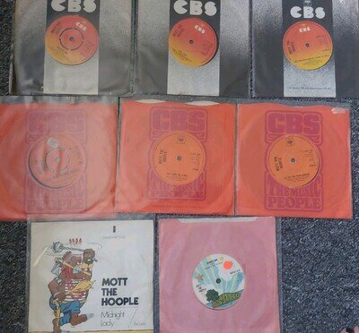 MOTT THE HOOPLE☆ 7X ORIGINAL RARE ☆ "7" VINYL BARGIN BUNDLE CLEAROUT☆
