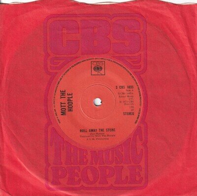 70s Pop Rock MOTT THE HOOPLE roll away the stone 1973 UK 7" Vinyl 45 Mint