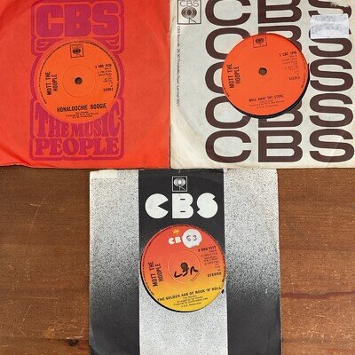 JOB LOT - MOTT THE HOOPLE - 6 x 7” SINGLES - ALL LISTED