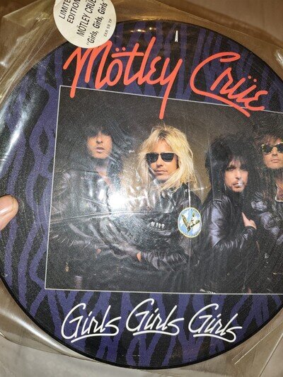 Mötley Crüe Girls, Girls, Girls 12" Vinyl Picture Disc Ltd Ed 33RPM 1987