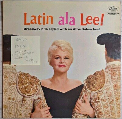 Peggy Lee Latin Ala Lee! Vinyl Record VG/VG T 1290 1960