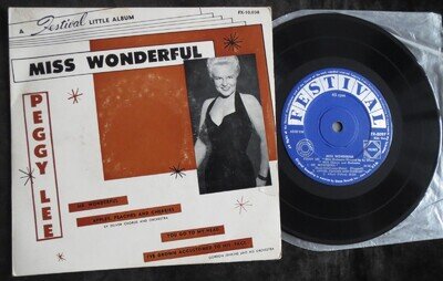 PEGGY LEE - Miss Wonderful - 4 Track EP in Pic Sleeve - Australia Festival Issue