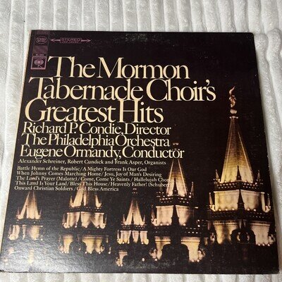 THE MORMON TABERNACLE CHOIR'S GREATEST HITS VINYL LP COLUMBIA MS 6951