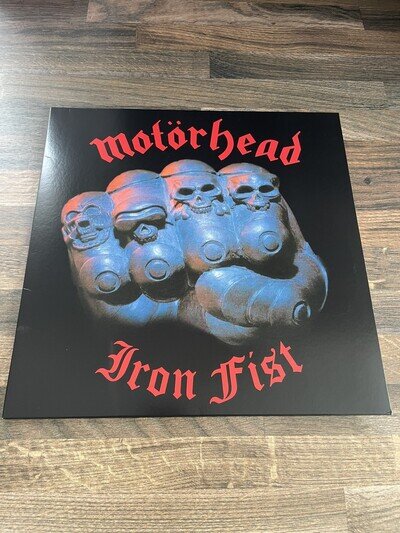 Motörhead-Iron Fist Black & Blue Twirl Vinyl LP NM Condition played once