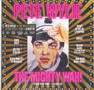 PETE WYLIE (MIGHTY WAH) - TEACH YSELF WAH - A BEST OF - 12" VINYL LP (DOUBLE)