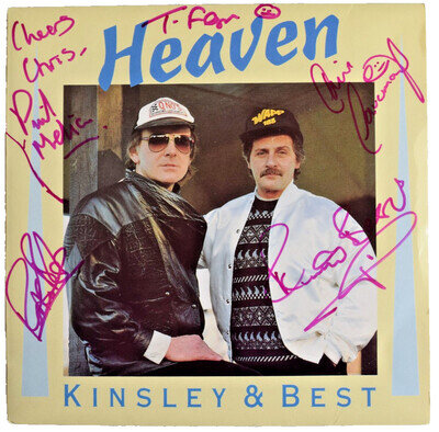 Kinsley & Best Heaven BBC 45 RESL 242 1990 SIGNED BY PETE BEST & band w/tik NM
