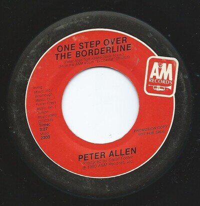 Peter Allen - One Step Over The Borderline - Used Vinyl Recor - Promo - G8100z